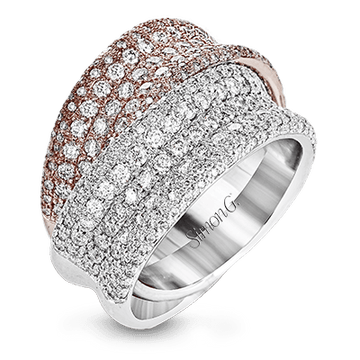 Right Hand Ring In 18k Gold With Diamonds - Simon G. Jewelry