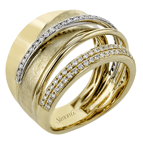 Right Hand Ring in 18k Gold with Diamonds - Simon G. Jewelry