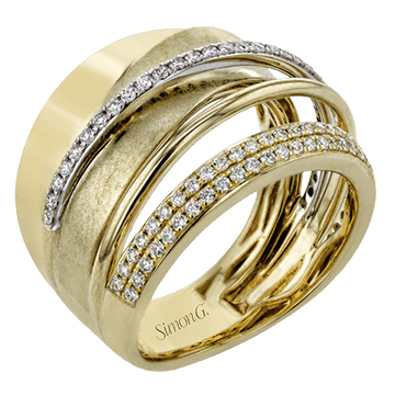 Right Hand Ring in 18k Gold with Diamonds - Simon G. Jewelry