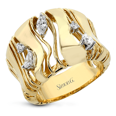 Right Hand Ring in 18k Gold with Diamonds - Simon G. Jewelry