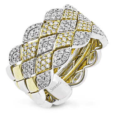 Right Hand Ring In 18k Gold With Diamonds - Simon G. Jewelry