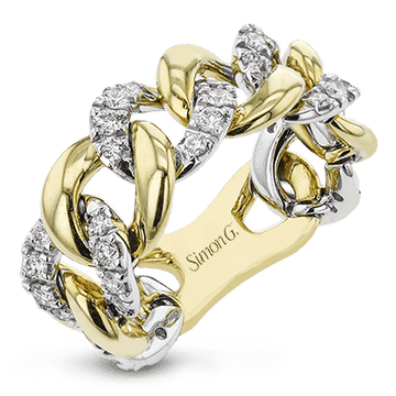 Right Hand Ring In 18k Gold With Diamonds - Simon G. Jewelry