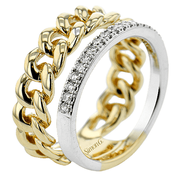 Right Hand Ring In 18k Gold With Diamonds - Simon G. Jewelry