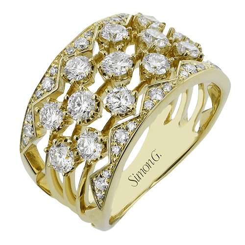 Right Hand Ring in 18k Gold with Diamonds - Simon G. Jewelry