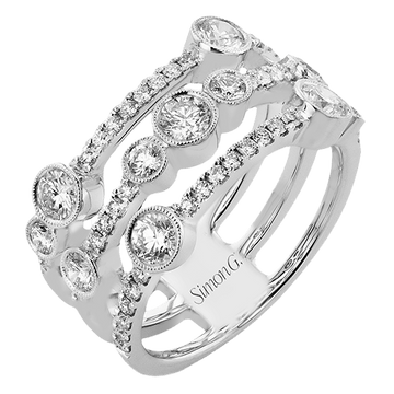 Right Hand Ring in 18k Gold with Diamonds - Simon G. Jewelry