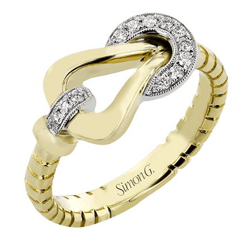 Right Hand Ring In 18k Gold With Diamonds - Simon G. Jewelry