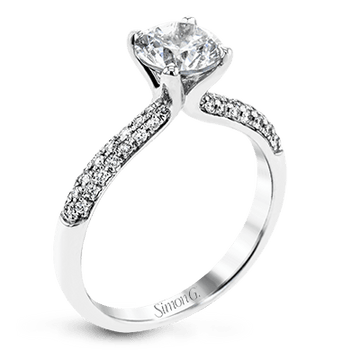 Round - Cut Engagement Ring In Platinum With Diamonds - Simon G. Jewelry