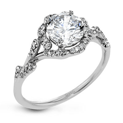 ROUND - CUT HALO ENGAGEMENT RING WITH DIAMONDS - Simon G. Jewelry