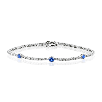 Sapphire Bracelet in 18k Gold with Diamonds - Simon G. Jewelry