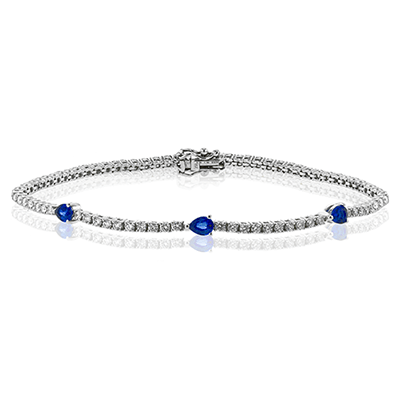 Sapphire Bracelet in 18k Gold with Diamonds - Simon G. Jewelry