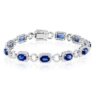 Sapphire Color Bracelet in 18k Gold with Diamonds - Simon G. Jewelry