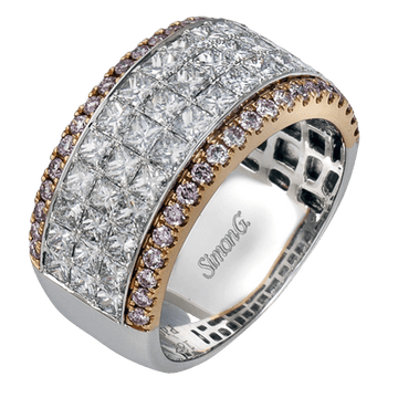 Simon - Set Anniversary Ring In Platinum With Diamonds - Simon G. Jewelry