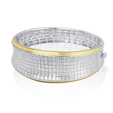 Simon - set Bangle in 18k Gold with Diamonds - Simon G. Jewelry