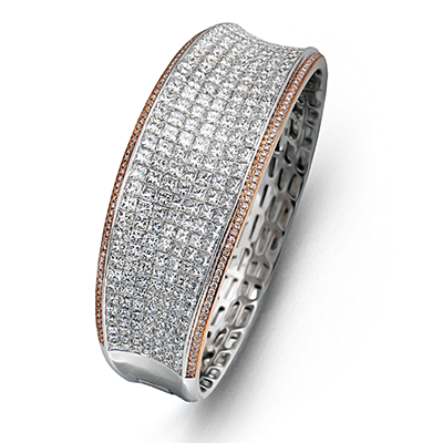 Simon - set Bangle in 18k Gold with Diamonds - Simon G. Jewelry