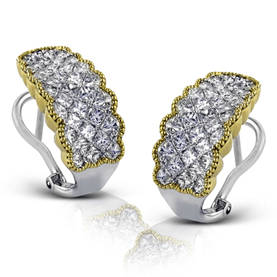 Simon - set Earrings in 18k Gold with Diamonds - Simon G. Jewelry