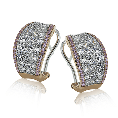 Simon - set Earrings in 18k Gold with Diamonds - Simon G. Jewelry