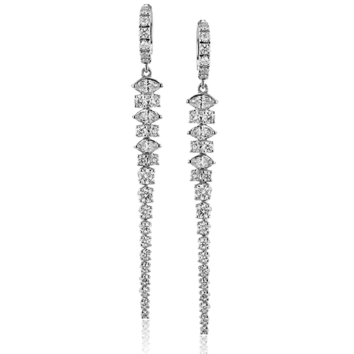 Snow Drop Earrings in 18k Gold with Diamonds - Simon G. Jewelry