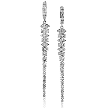 Snow Drop Earrings in 18k Gold with Diamonds - Simon G. Jewelry