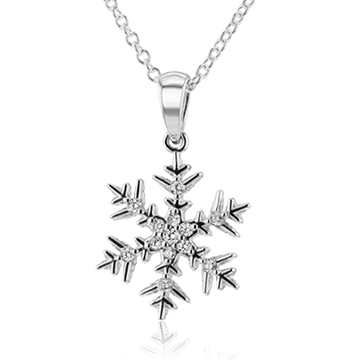 Snowflake Pendant in 18k Gold with Diamonds - Simon G. Jewelry