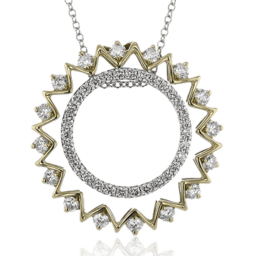 Sun Medallion Pendant Necklace in 18k Gold with Diamonds - Simon G. Jewelry