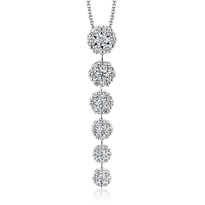 Tiered Pendant Necklace in 18k Gold with Diamonds - Simon G. Jewelry