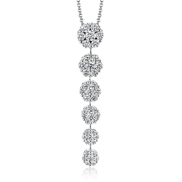 Tiered Pendant Necklace in 18k Gold with Diamonds - Simon G. Jewelry