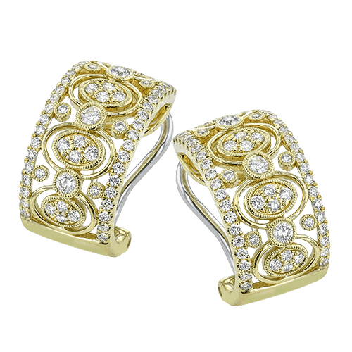 Trellis Earrings in 18k Gold with Diamonds - Simon G. Jewelry