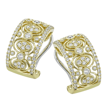 Trellis Earrings in 18k Gold with Diamonds - Simon G. Jewelry