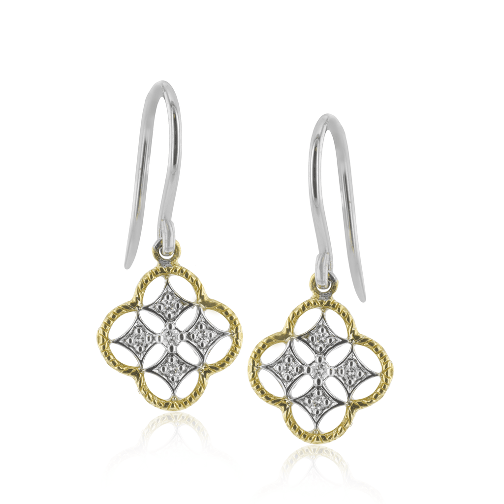 Trellis Earrings in 18k Gold with Diamonds - Simon G. Jewelry