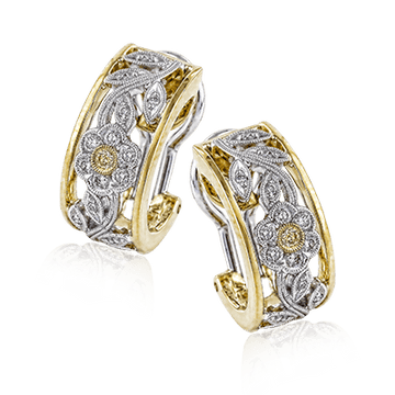 Trellis Earrings in 18k Gold with Diamonds - Simon G. Jewelry