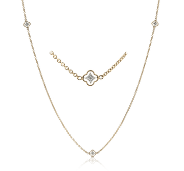 Trellis Necklace in 18k Gold with Diamonds - Simon G. Jewelry