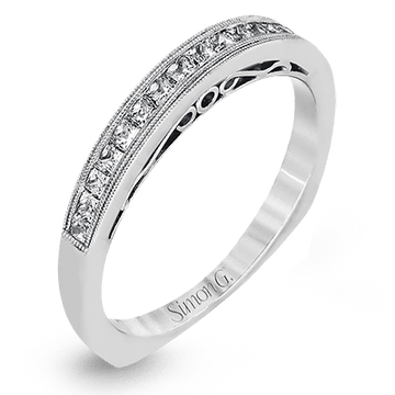 Wedding Band in 18k Gold with Diamonds - Simon G. Jewelry