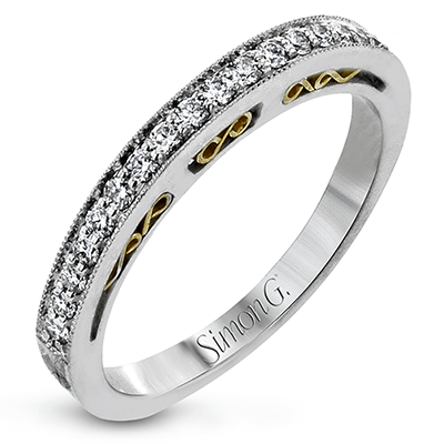 Wedding Band in 18k Gold with Diamonds - Simon G. Jewelry