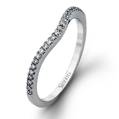 Wedding Band in 18k Gold with Diamonds - Simon G. Jewelry