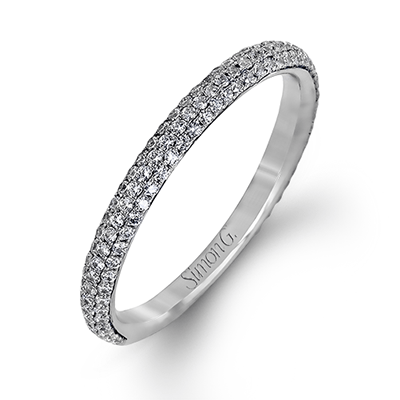 Wedding Band in 18k Gold with Diamonds - Simon G. Jewelry