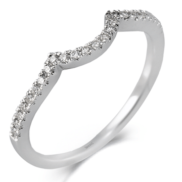 Wedding Band in 18k Gold with Diamonds - Simon G. Jewelry