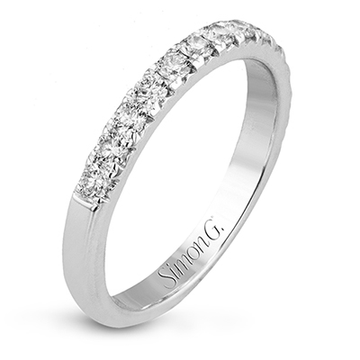 Wedding Band in 18k Gold with Diamonds - Simon G. Jewelry