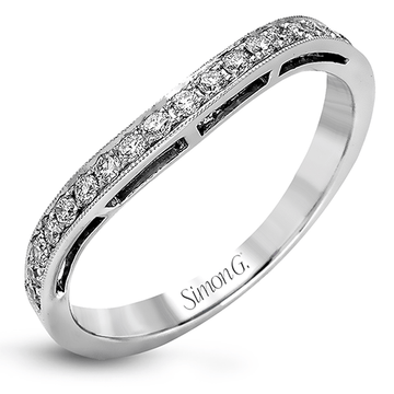 Wedding Band in 18k Gold with Diamonds - Simon G. Jewelry