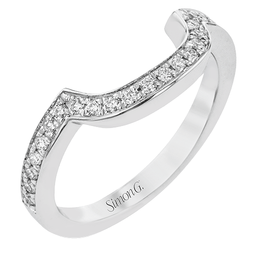 Wedding Band in 18k Gold with Diamonds - Simon G. Jewelry