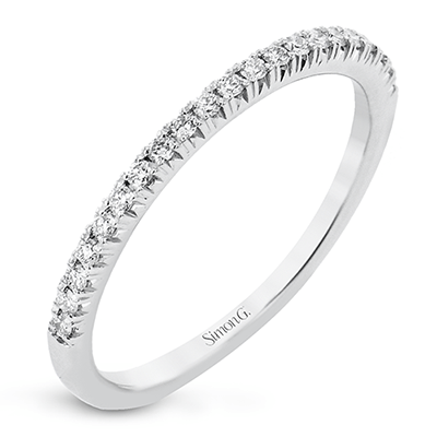 Wedding Band in 18k Gold with Diamonds - Simon G. Jewelry