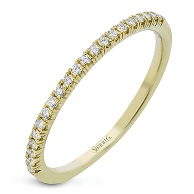 Wedding Band in 18k Gold with Diamonds - Simon G. Jewelry