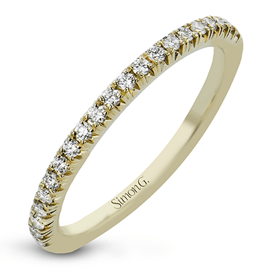 Wedding Band in 18k Gold with Diamonds - Simon G. Jewelry