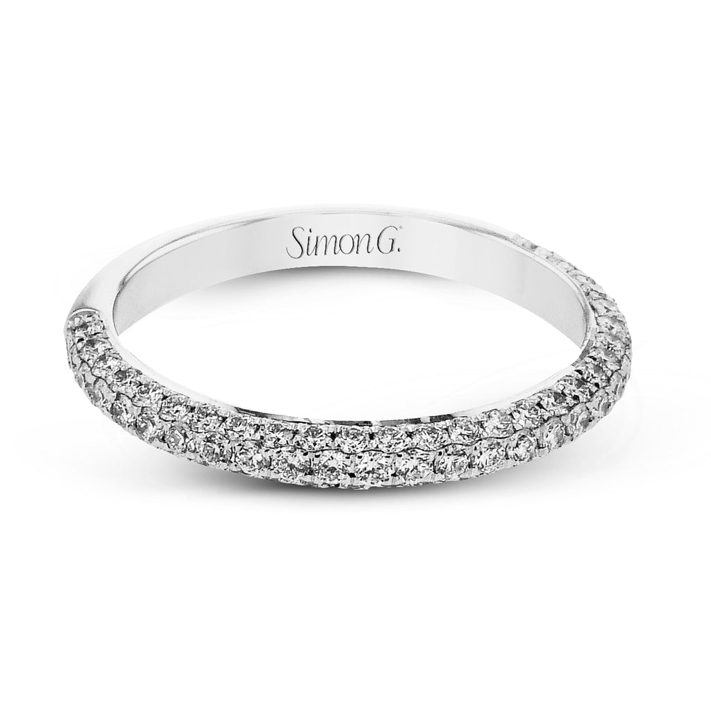 Wedding Band in 18k Gold with Diamonds - Simon G. Jewelry