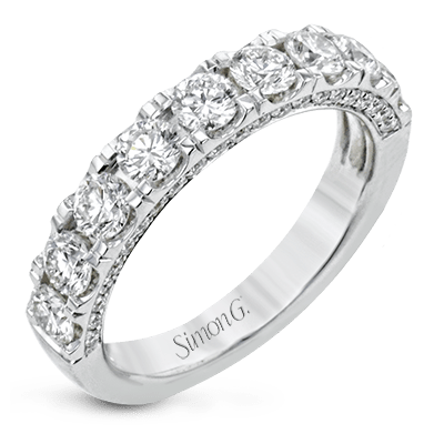 Wedding Band in 18k Gold with Diamonds - Simon G. Jewelry