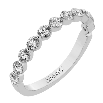 Wedding Band in 18k Gold with Diamonds - Simon G. Jewelry