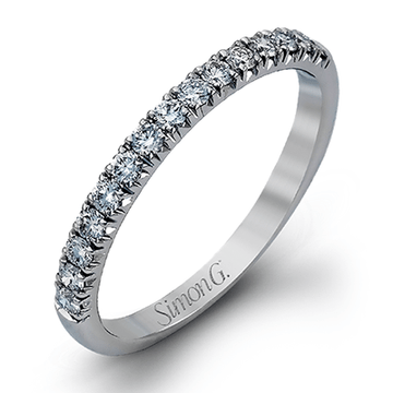 Wedding Band in 18k Gold with Diamonds - Simon G. Jewelry