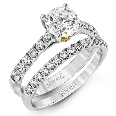 Wedding Band in 18k Gold with Diamonds - Simon G. Jewelry