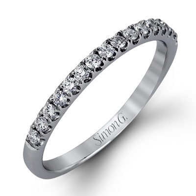 Wedding Band in 18k Gold with Diamonds - Simon G. Jewelry