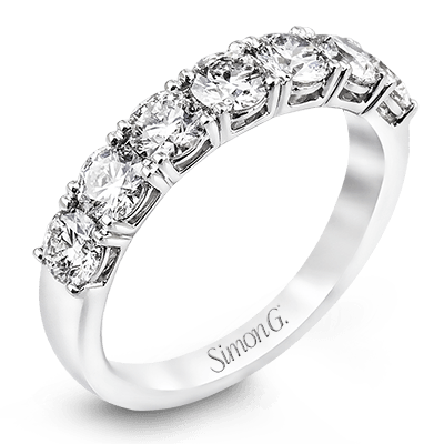 Wedding Band In 18k Gold With Diamonds - Simon G. Jewelry