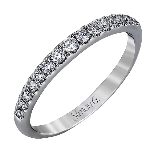 Wedding Band in 18k Gold with Diamonds - Simon G. Jewelry